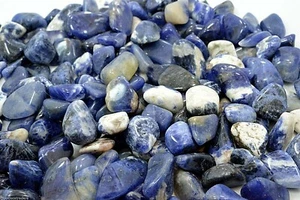4oz Sodalite Grade B 15-20mm Tumbled Stones Healing Crystals Throat Chakra Speak - Picture 1 of 1