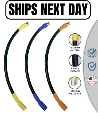 6.5MM Male to Female ESC Extension Leads 6" 10AWG 200C Wire RC Adapter - Image 1 of 3