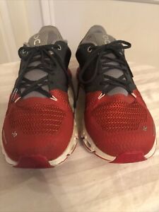ON CLOUD Swiss Engineering Men’s Athletic Shoes CLOUDTEC Sz: M8 Red and Gray