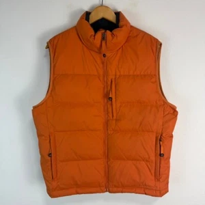 L.L.Bean Puffer Vest Down Street Simple Nylon Outerwear Orange Size M Secondhand - Picture 1 of 9