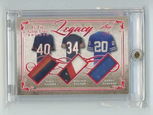 Sayers/Payton/Sanders 2019 Leaf Legacy In the Game Used Sports Red #'d 3/3 - Picture 1 of 4