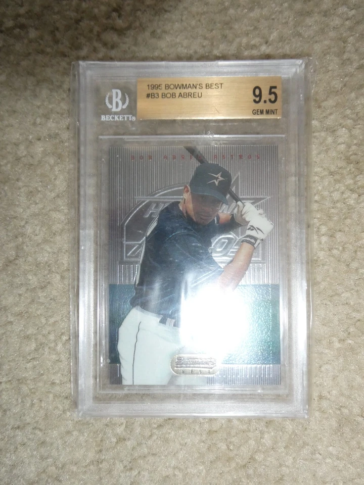 BGS 9.5 宝石完好 1995 年 Bowman's Best Bob Abreu #3 新秀卡 — 第 1/2 张图片