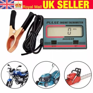 Digital LCD Engine Hour Meter Inductive Tachometer Gauge 100-30000RPM 2/4 Stroke - Picture 1 of 8