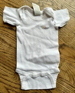 Vintage McBaby McDonalds 90s One Piece White Newborn Snap Short Sleeve Bodysuit - Picture 1 of 8