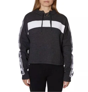 Betsey Johnson X-Tape Fleece Colorblock Hoodie Dark Gray Women’s Sz S MSRP 68.00 - Picture 1 of 13