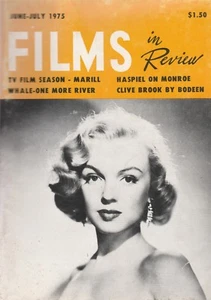 FILMS IN REVIEW JUN E-JULY 1975 MARILYN MONROE COVER AND STORY - Picture 1 of 3