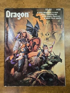 De colección 1981 Dragon D & D RPG Aid Magazine TSR, Edición #58, Usado - Imagen 1 de 7