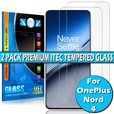 ITEC Screen Protector For OnePlus Nord 4 / CE4 / Lite Gorilla Tempered Glass Cover