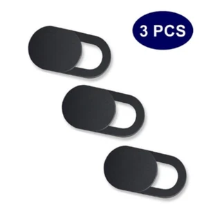 3pcs Webcam Cover Universal Phone Laptop Camera Cover Cache Slider Magnet BLACK - Imagen 1 de 1