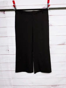Gap Womens The Trouser Pants Size 16 Stretch Black Flat Front Pockets Wool Blend - Picture 1 of 8