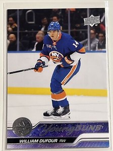 William Dufour 2023-24 Upper Deck Series 1 Young Guns RC #206 New York Islanders