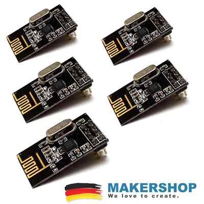 MAKERSHOP 5x NRF24L01+ PLUS - 2.4GHz Funkmodule für Raspberry Pi Arduino