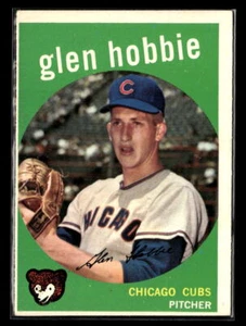 1959 Topps #334 Glen Hobbie - EX/NM Set Break! - Picture 1 of 2
