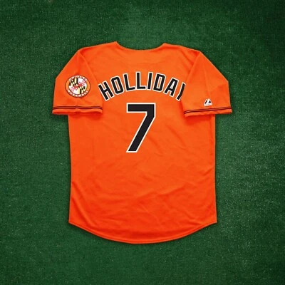 MAJESTIC Jackson Holliday Baltimore Orioles Men's Alternate Orange Jersey w/ Team Patch
