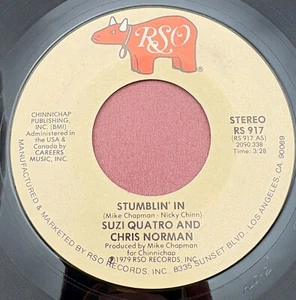 Suzi Quatro Chris Norman Stumblin In /Stranger to Paradise 45 Vinyl 70s Pop Rock - Imagen 1 de 6