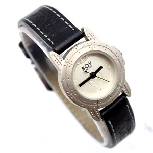 Boy London Watch Womens Silver Tone Stainless Steel Classic White Map Dial Rare - Picture 1 of 8