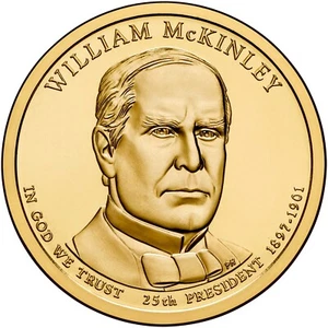 2013 P William McKinley Präsidentendollar aus neuwertiger Rolle - Bild 1 von 6