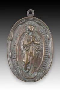 Devotional plaque, Immaculate Conception. Bronze. Spanish school, 17th century. - Picture 1 of 4