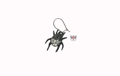 Alchemy Gothic Spithre Single Earring E218 Goth Spider 2000s Crystal Pewter - Image 1 of 3