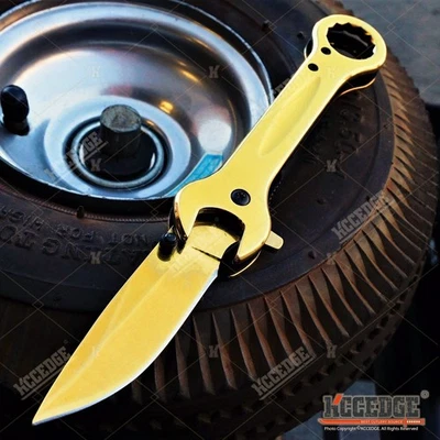 NAVAJA DE BOLSILLO PLEGABLE DE RESORTE ABIERTO ASISTIDA TÁCTICA LLAVE MULTIHERRAMIENTA 7,5" EDC Foto 1 de 4