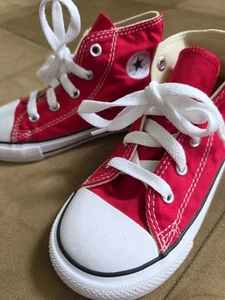 Converse Chuck Taylor All Star Toddler Size 10, Red High Top Shoes - Picture 1 of 6