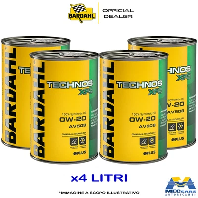4 LT BARDAHL TECHNOS XFS 0W20 AV508 OLIO MOTORE 100% SINTETICO VW 508.00 509.00 - Immagine 1 di 3