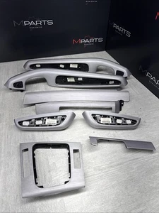 01-06 BMW E46 M3 Convertible Interior Armrests Trim Set Brushed Aluminum *Notes* - Picture 1 of 16