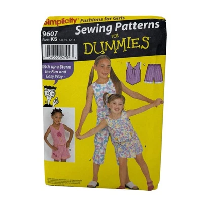 Simplicity Sewing Pattern 9607 Girls Top Pants Skirt Skort Size 7-14 Easy UNCUT - Image 1 of 3