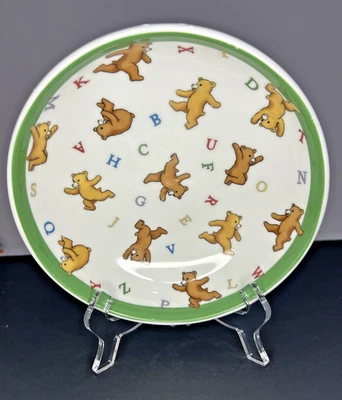 Tiffany & Co. Alphabet Bears  2006 Baby Bowl. 6.75" diam. Japan Baby Child Gift - Image 1 of 4
