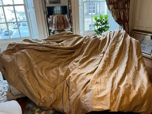 HUGE SINGLE LUXURIOUS SHOT SILK INTERLINED CURTAIN 98in LONG x 155in WIDTH - Picture 1 of 7