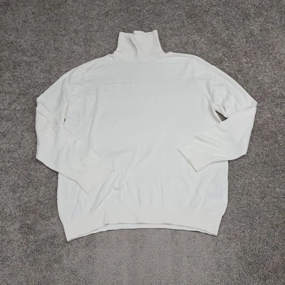 Suéter H&M Para Hombre Calce Ajustado Cuello Alto 100% Algodón Blanco X-Grande Foto 1 de 4