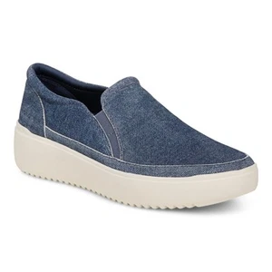 Vionic Kearny Women's Platform Slip-on Comfort Sneaker Denim Blue - 9 Wide - Picture 1 of 7