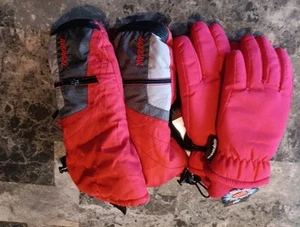 2 Prs Winter Insulated Kids Gloves 1 Pr Thinsulate, 1pr Gordini, Red Both Sz M - Picture 1 of 9