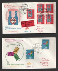 1966 Germany Science Two FDC. Bonn First Day covers - Picture 1 of 3