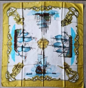 Hermes HERMES Scarf Carr 90 High Speed Boat From Japan - Picture 1 of 10