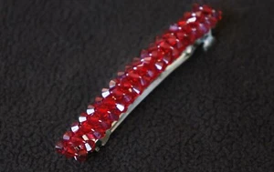 Haar, Swarovski Kristall Haarspange Rubinrot - Bild 1 von 2