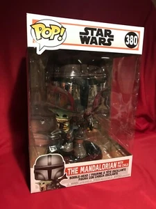 Funko Pop 10" PULGADAS Star Wars MANDALORIAN con EL NIÑO #380 FIGURA *LOOK CROMADO* - Imagen 1 de 8