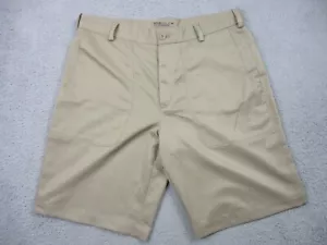 Nike Pantaloncini da Golf Uomo W32" Beige Tour Performance Dri Fit Zip Tasche a Mosca - Foto 1 di 14