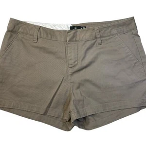 VOLCOM Fronchickie Shorts Womens Brown 32* Classic Chino Mid-Rise Casual *READ - Picture 1 of 12