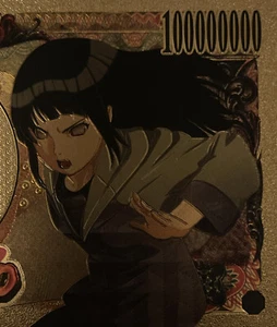 Billete de Oro Hinata Hyūga Naruto Marcador Coleccionable Anime Tarjeta de Arte Weeb - Imagen 1 de 3