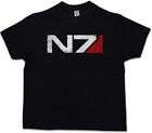 N7 NORMANDY LOGO Kids Boys T-Shirt Mass Commander Shepard Cerberus Game Effect