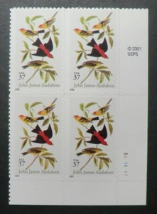 3650 MNH 2002 37c John James Audubon PB Birds of America Naturalist artist Art - Picture 1 of 1