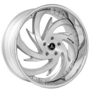 26"x9" Artis Spada Silver SS Chrome Wheels Rims Fit Caprice Montecarlo Impala - Picture 1 of 4