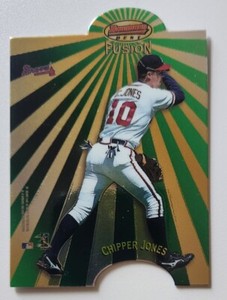 CHIPPER JONES ADRAIN BELTRE 1998 Bowman's Best Mirror Image Fusion Die-Cut SP