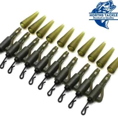 HYBRID LEAD CLIPS + TAIL RUBBERS - CARP FISHING - Quick Change CLIPS BROWN - Image 1 of 3