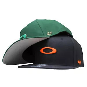 2x 47 Oakley B1B Ellipse Hat Mens Cap Hunter Green Fathom Navy 47 Captain Combo - Picture 1 of 3