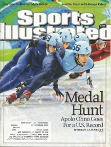 Olimpiadas de Invierno 2010 Deportes Ilustrados EE. UU. PATINAJE DE VELOCIDAD APOLO OHNO VANCOUVER - Imagen 1 de 1