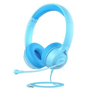 Kids Gaming Headset with Microphone (Children sound safe 94 dB) Blue NEW - Picture 1 of 10