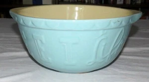 Crofton 10.3/4 inch Blue Ceramic Mixing Bowl "Living The Sweet Life" - Picture 1 of 4