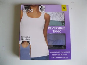 Felina Ladies' Reversible Tank Top, 4 Pack, multicolor, L  or  S - Picture 1 of 26